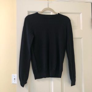Uniqlo navy merino wool crew neck